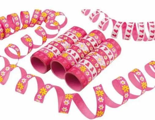 Riethmüller paper streamer flowers and butterfly pink/white 3pcs