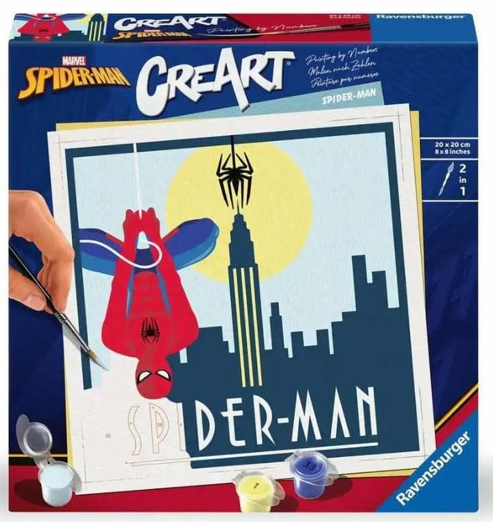 Ravensburger Malen nach Zahlen Marvel Spider-Man 20x20cm Serie Trend quadratisch