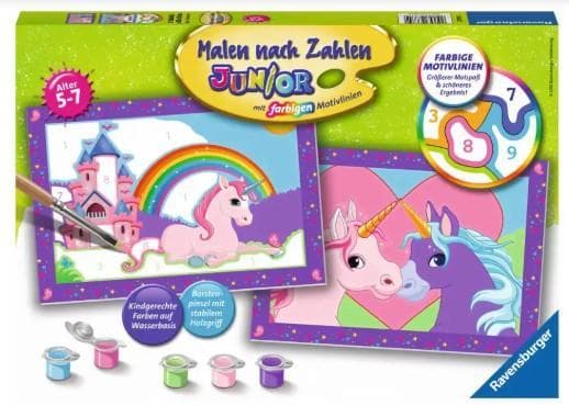 Ravensburger Malen nach Zahlen Junior Bunte Einhornwelt
