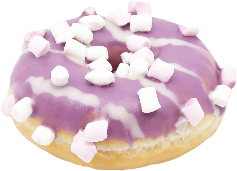 Purple Marshmallow Donut, fully baked