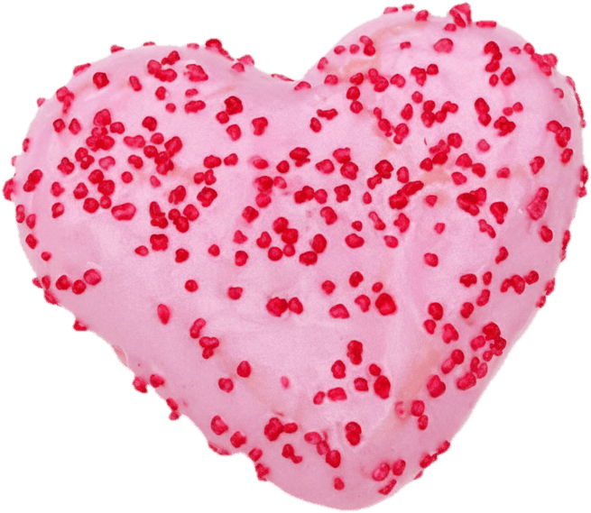 Pink Heart Donut, fully baked
