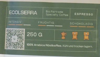 Ecolsierra Espresso – 250g Beans