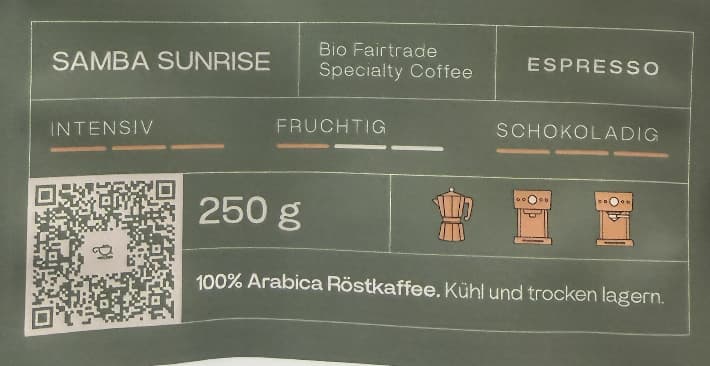 Samba Sunrise Espresso – 250g Beans