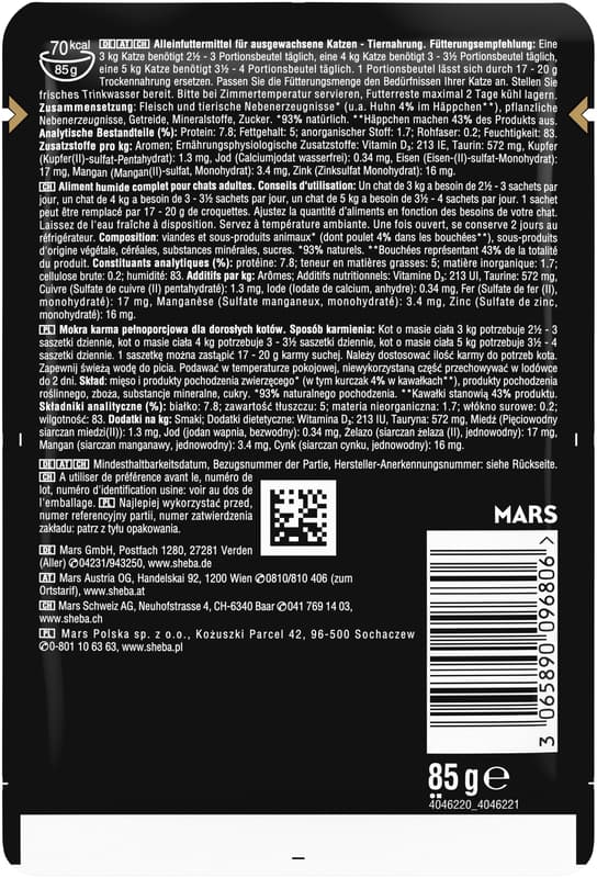 SHEBA Selection Pouch Chicken in Sauce 85 g