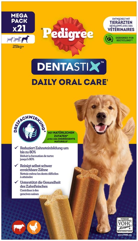 PEDIGREE DENTASTIX Daily Oral Care Multipack for Large Dogs 3x7 Pieces