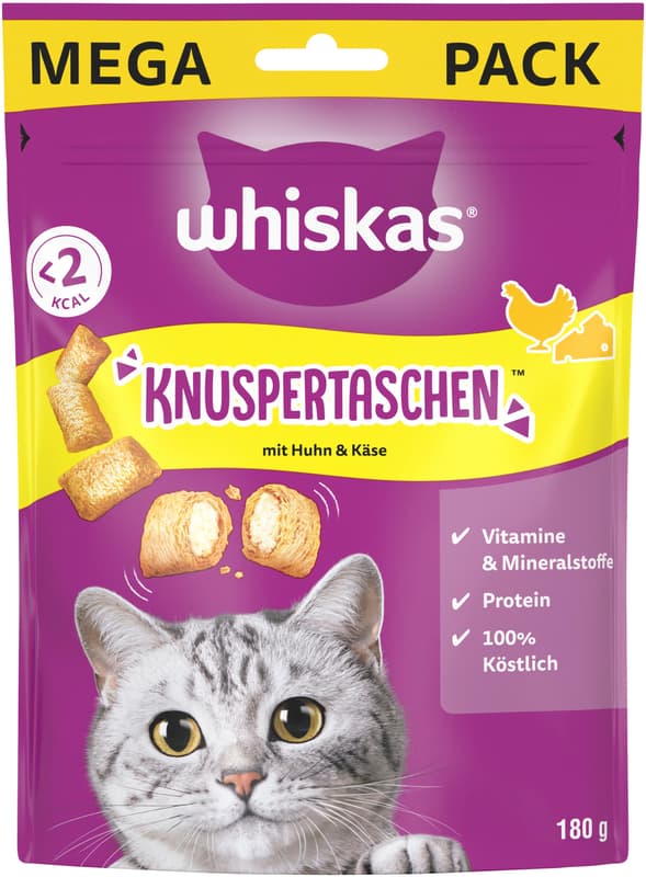 Whiskas Knuspertaschen™ Huhn & Käse