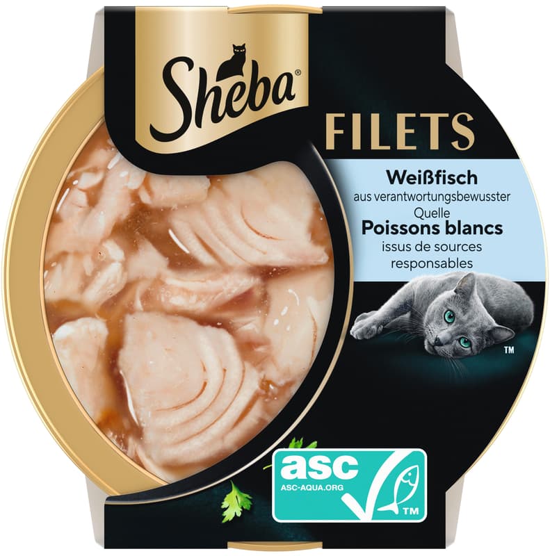 SHEBA Filets Tray Whitefish in Sauce ASC 60g