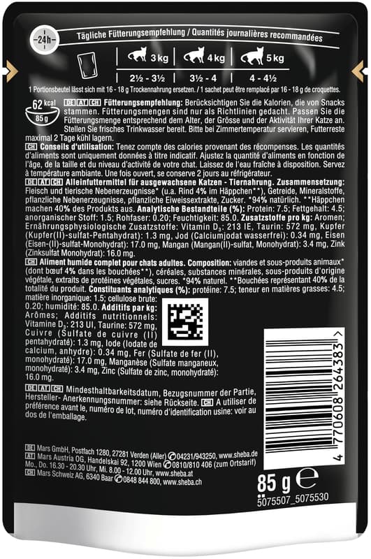 SHEBA Sauce Collection Sauce Lover Portionsbeutel Rind in Sauce