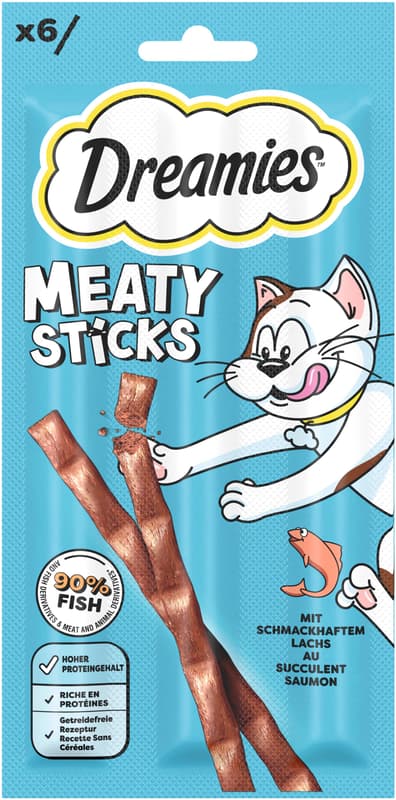 DREAMIES™ Meaty Sticks Lachs 6x5g