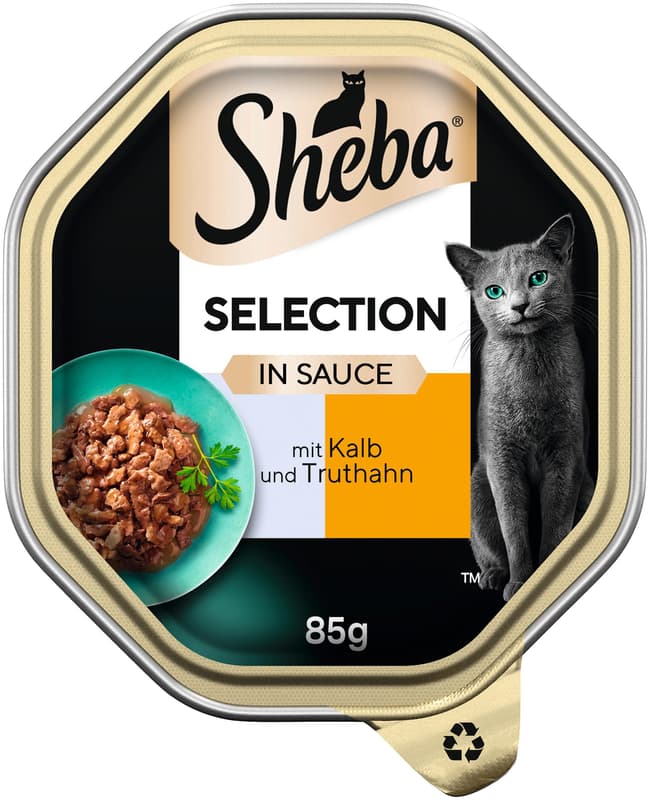 SHEBA Selection Tray Veal & Turkey in Sauce 85g