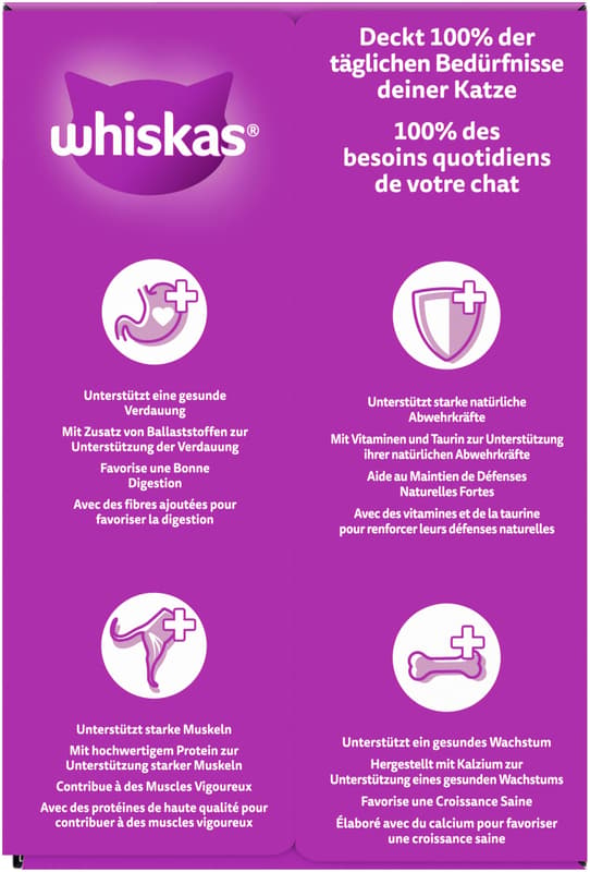 Whiskas Junior multipack pouches classic selection 4 varieties beef, chicken, lamb, poultry in gravy 12x85g