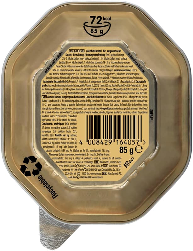 SHEBA Selection Schale Rind & Truthahn in Sauce