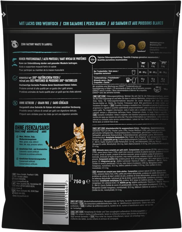CRAVE™ Katze Trocken Lachs & Weißfisch