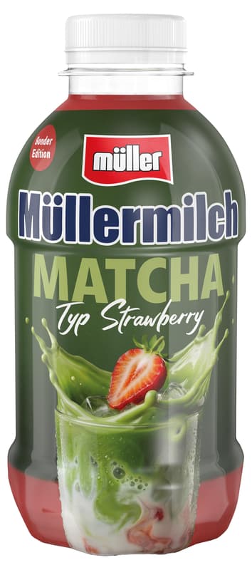 Müller Müllermilch Matcha Typ Strawberry (Einweg)
