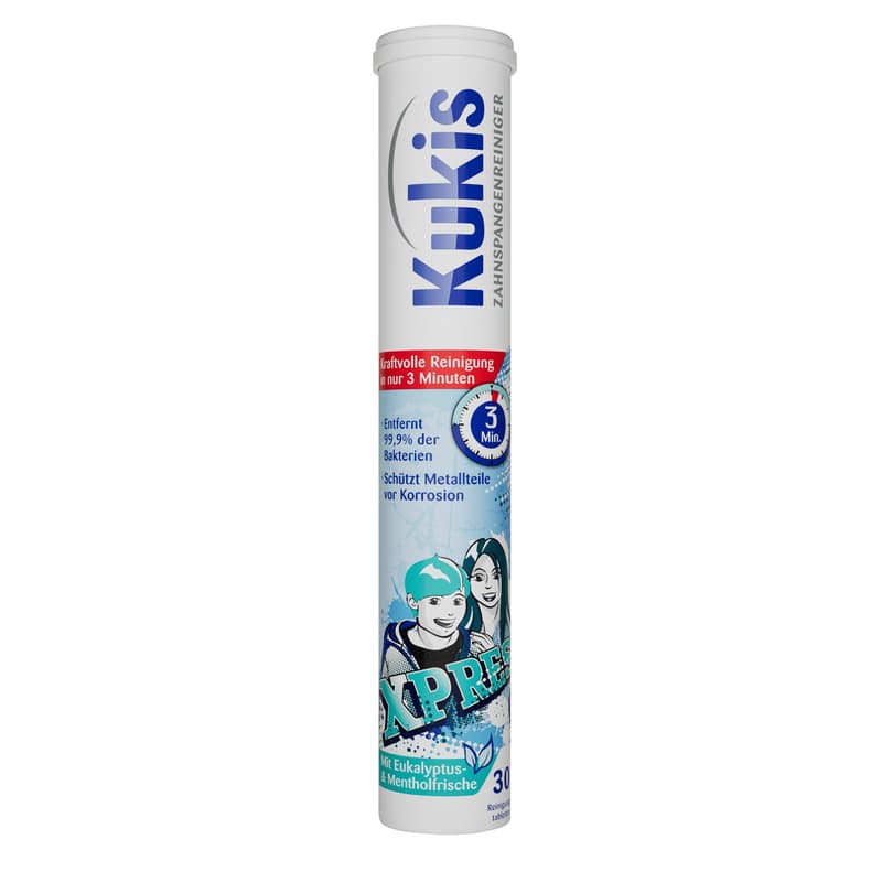 Kukident braces cleaner tablets 60 pieces