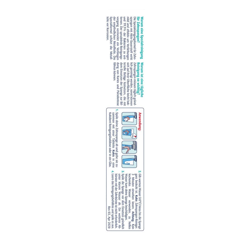 Kukident braces cleaner tablets 60 pieces