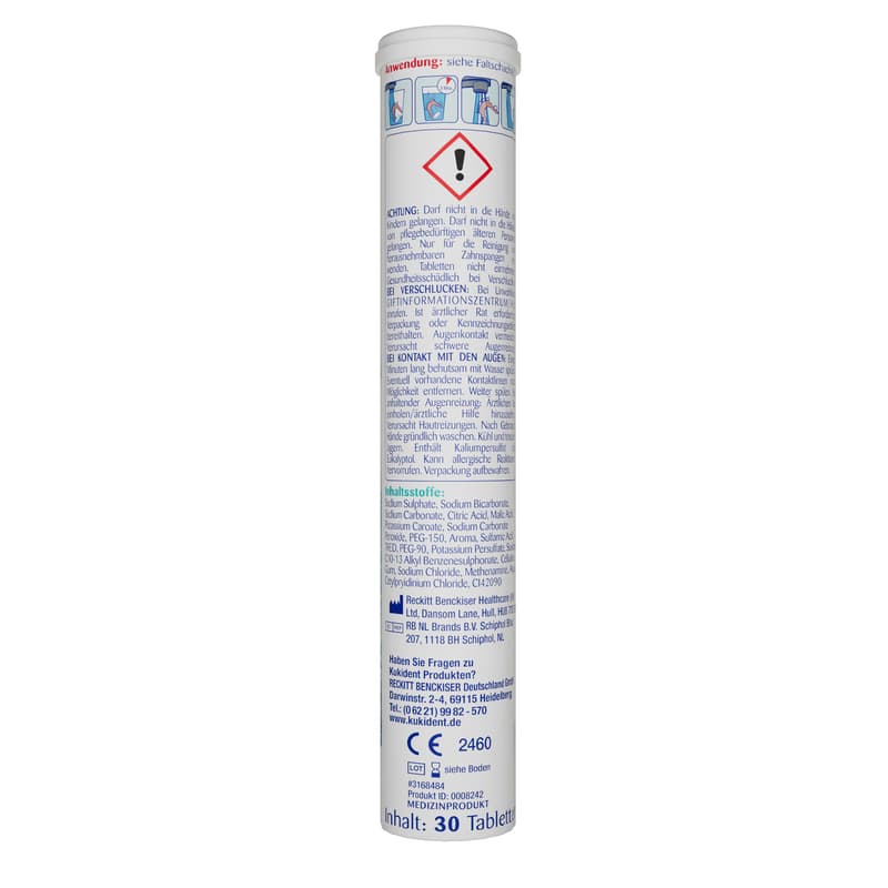 Kukident braces cleaner tablets 60 pieces