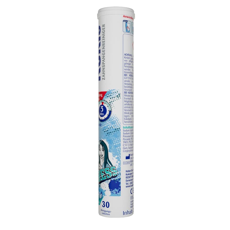 Kukident braces cleaner tablets 60 pieces