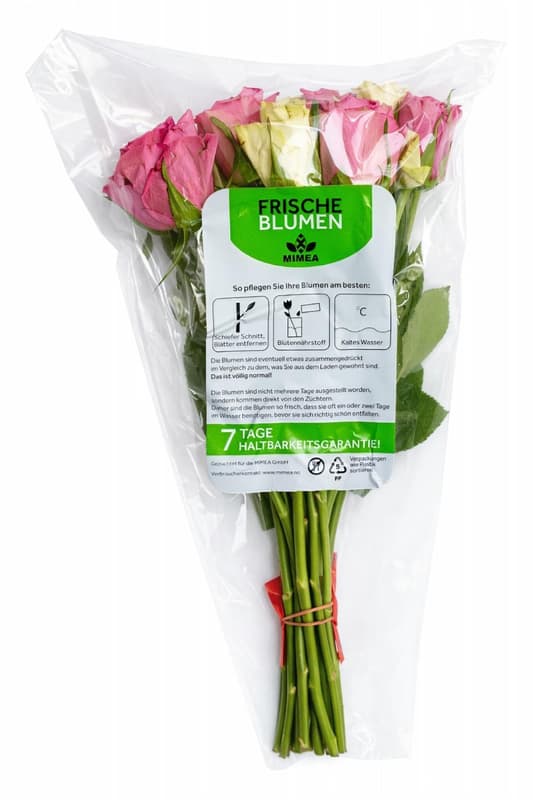 Gemischte Rosen, kalte Farben 40 cm x 12 Stiele