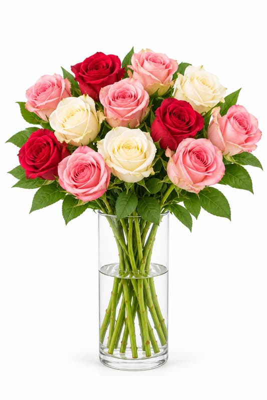 MIMEA Gemischte Rosen, kalte Farben