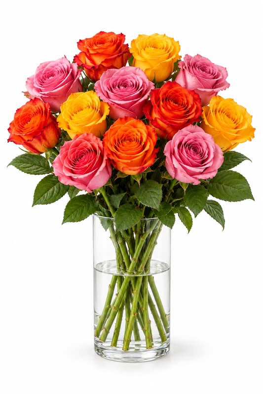 MIMEA Gemischte Rosen, warme Farben