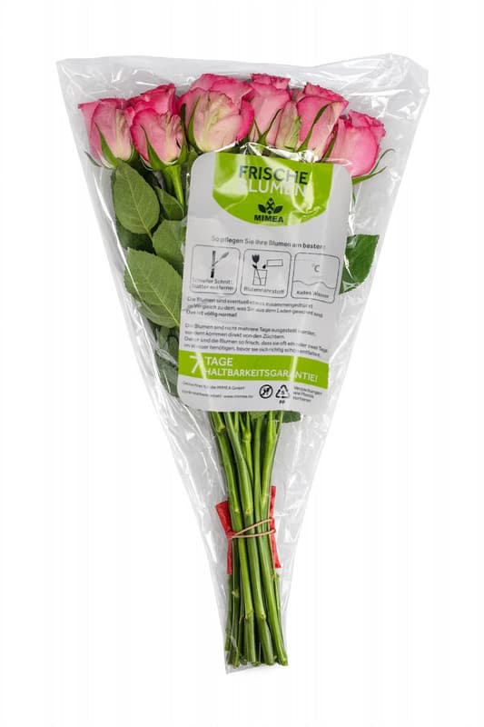 Pinke Rosen 'Belle Rose' 40 cm x 10 Stiele