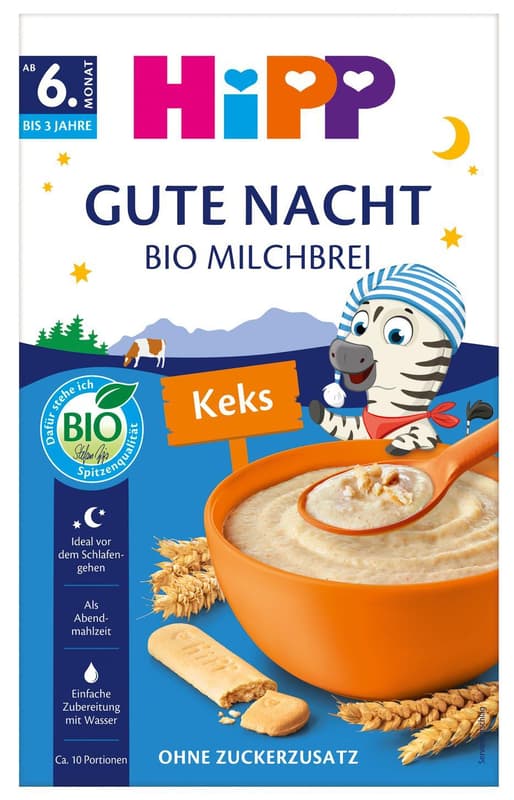 HiPP Goodnight Organic Milk Porridge with Biscuit