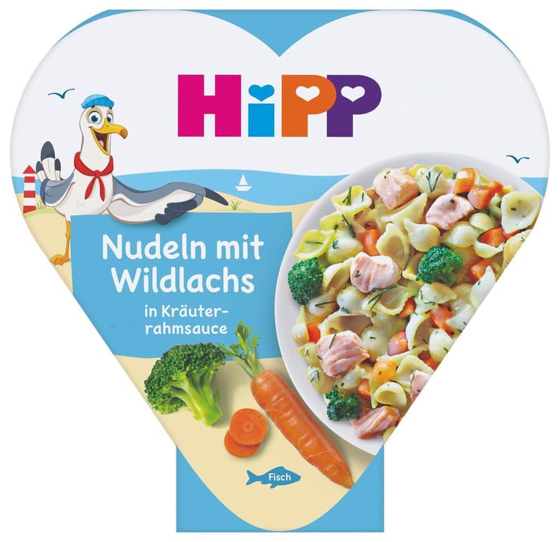 HiPP Nudeln mit Wildlachs in Kräuterrahmsauce