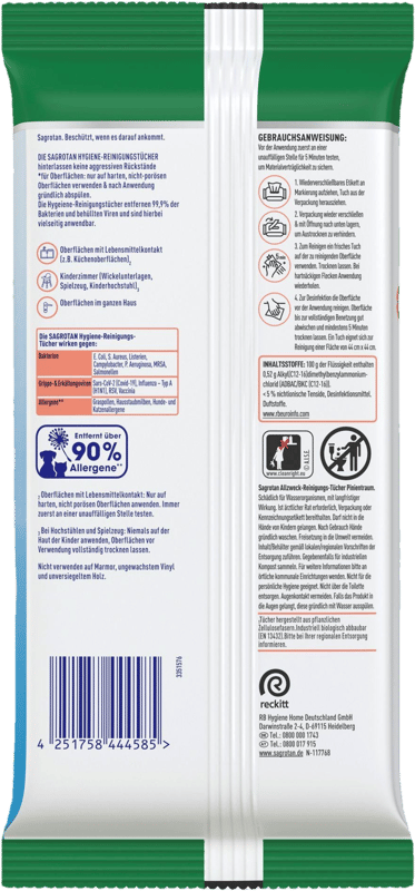 Sagrotan Hygiene-Reinigungstücher 60 Tücher