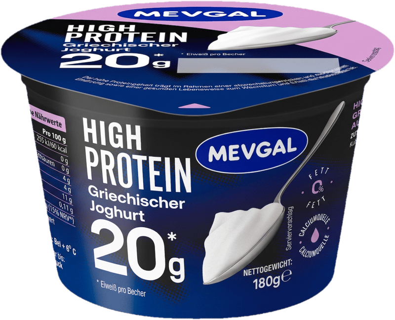Mevgal High Protein Plain Greek Yogurt 180g