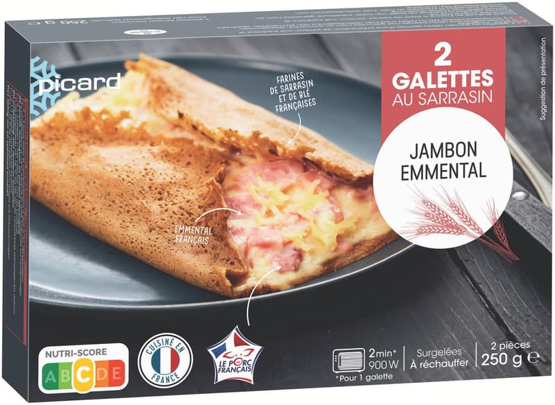 PICARD 2 Buchweizen-Galettes mit Schinken & Emmentaler