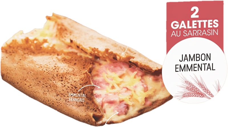 PICARD 2 Buchweizen-Galettes mit Schinken & Emmentaler