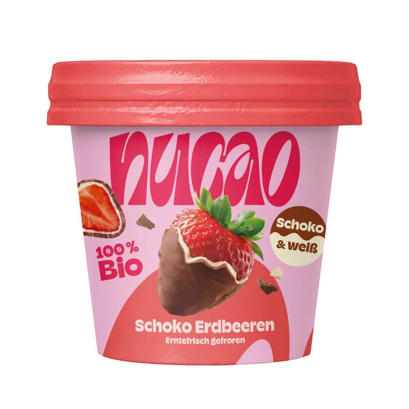nucao frozen fruits - Schoko Erdbeeren mild & weiß (organic)