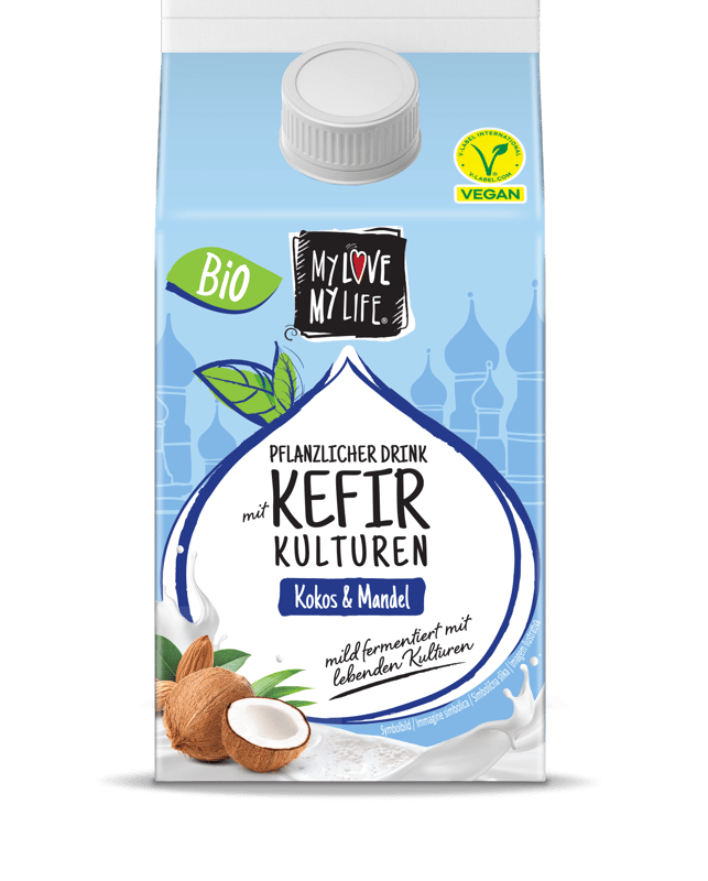 MyLove-MyLife BIO Pflanzlicher Drink mit Kefirkulturen Kokos-Mandel