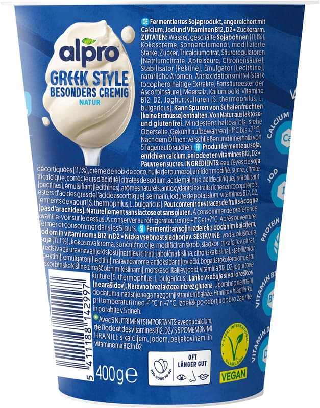 Alpro Greek Style Plain Yogurt Alternative 400g