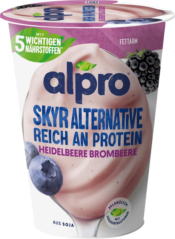 Alpro Skyr Yogurt Alternative Blueberry Blackberry 400g