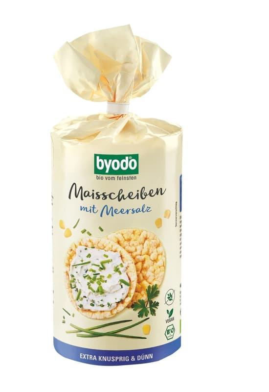 Byodo Maisscheiben mit Meersalz, 120 g