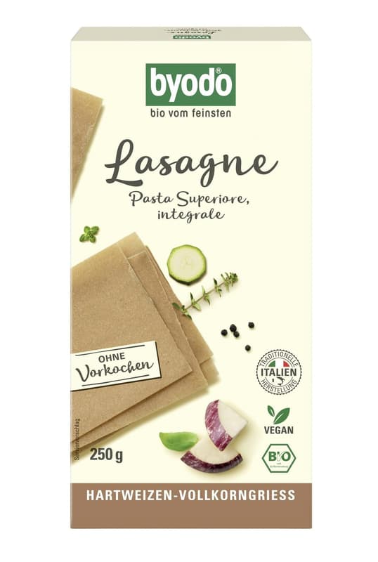 Byodo Lasagne, Vollkorn, Pasta superiore, integrale 250 g