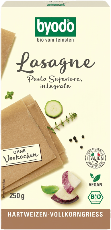 Byodo Lasagne, Vollkorn, Pasta superiore, integrale 250 g