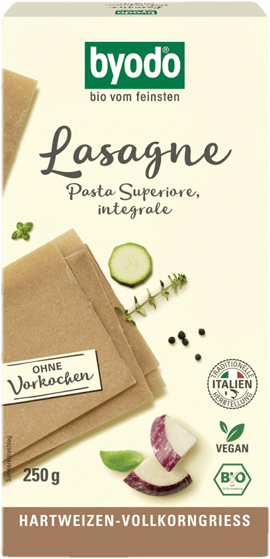 Byodo Lasagne, Vollkorn, Pasta superiore, integrale 250 g