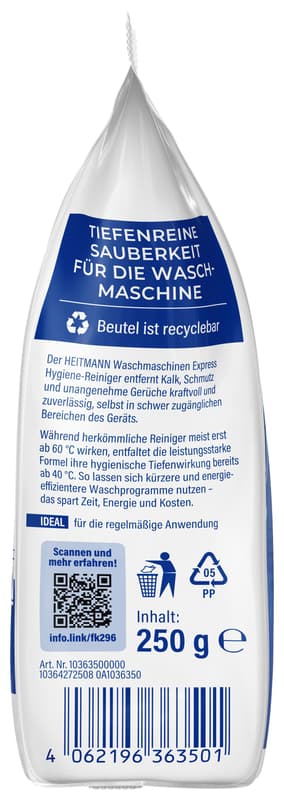 HEITMANN Express Waschmaschinen Hygiene-Reiniger