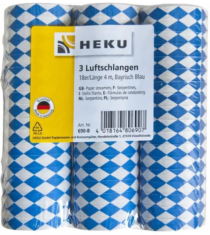 Streamers Bavarian Blue 18-piece/4m length 3 pieces