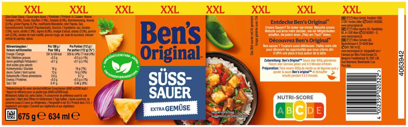 Ben’s Original Sweet and Sour Vegetable Sauce