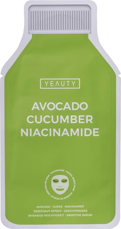 YEAUTY Sheet Mask Smoothie Avocado-Cucumber-Niacinamide