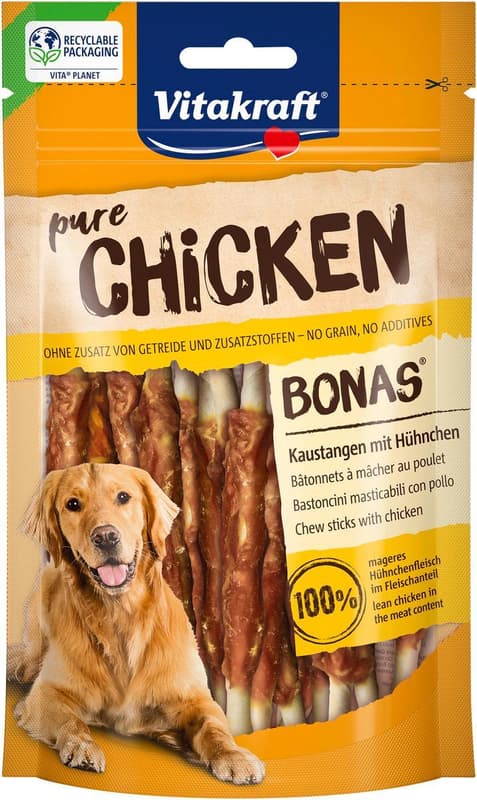 Vitakraft pure Chicken Bonas Chew Sticks with Chicken