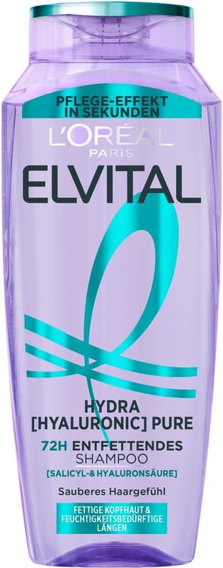L'Oréal Elvital Hydra Hyaluronic Pure 72h Entfettendes Shampoo