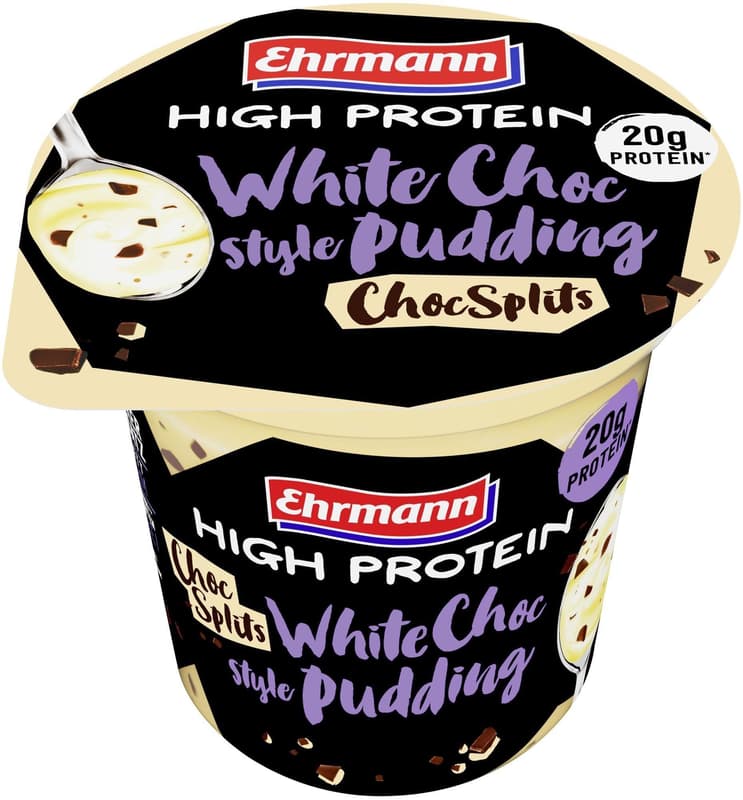 Ehrmann High Protein Pudding White m.Chocosplits