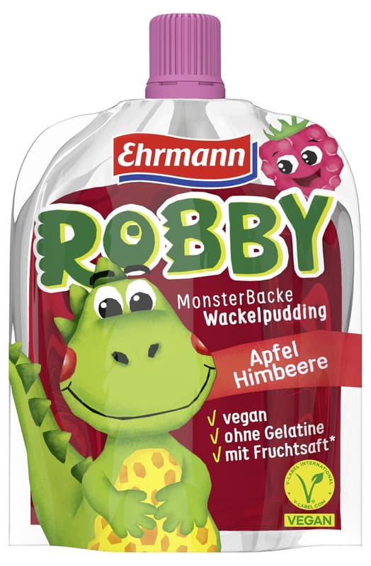 Ehrmann Robby Wackelpudding Himbeer,Waldmeister