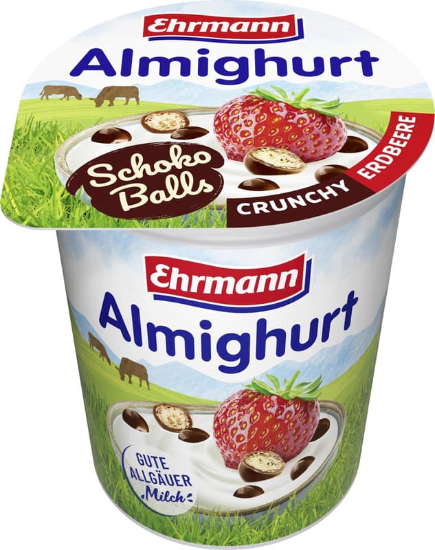 Ehrmann Almighurt Schokoballs Crunchy Strawberry