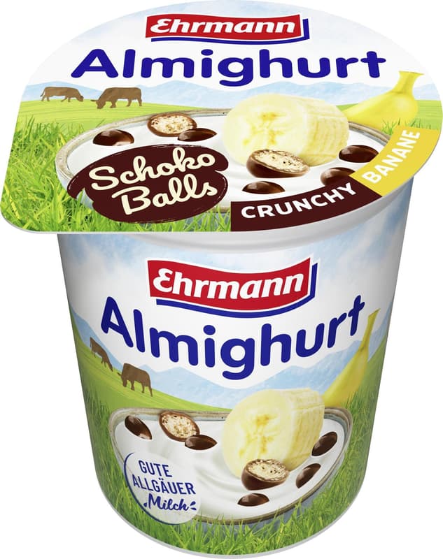 Ehrmann Almighurt Schokoballs Crunchy Banana